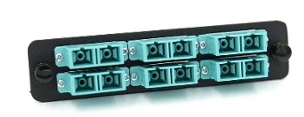 FP06PMMSCGU2B Multi-Mode 10G SCU Duplex Black Adapter Plate 12 fiber