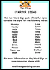 Flashcards - 24 Starter Signs