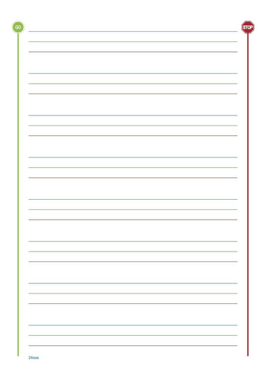 Coloured Line Go-Stop Writing Pads Coloured Line Go-Stop Writing Pads