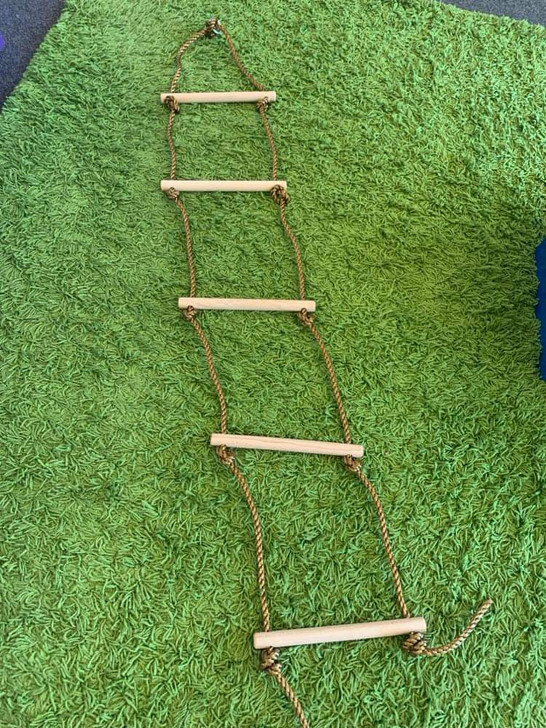 NBLOVE Kids' Rainbow Rope Ladder – 14" Wide, Interconnectable (3/4/5 Ladders), 200 Lb Capacity For Tree & Play