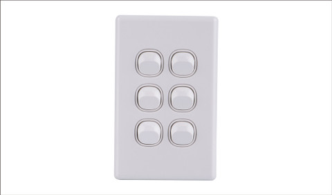 Six Gang Two Way 16Amp Vertical