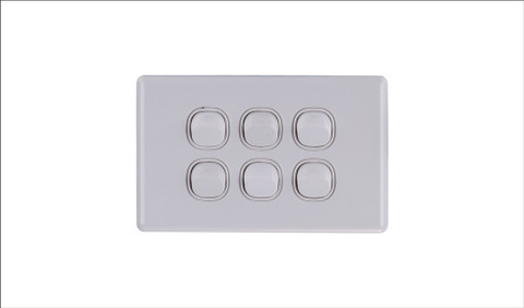 Six Gang Two Way 16Amp Horizonal
