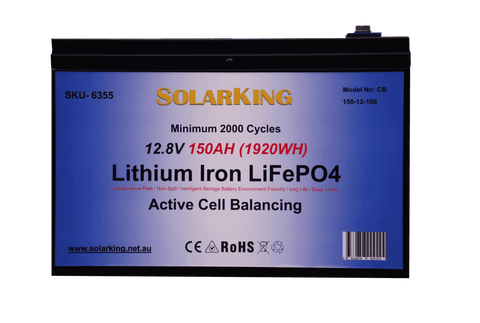 12.8V 150AH  Solarking Lithium Iron Battery Metal Case  CB-150-12-100