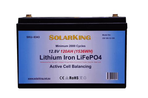 12.8V 120AH  Solarking Lithium Iron Battery Plastic Case  CB-120-12-100