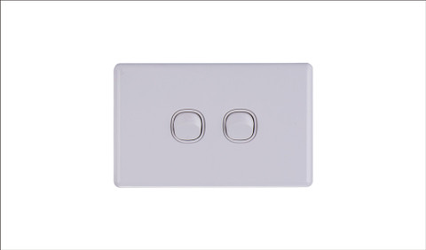 Two Gang Two Way Switch 16Amp Horizontal