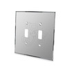 Decora, Double Switch Mirror Plate, Grey Decora, Double Switch Mirror Plate, Grey