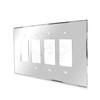 Decora, Acrylic Quad Rocker Switch Mirror Plate, Grey Decora, Acrylic Quad Rocker Switch Mirror Plate, Grey