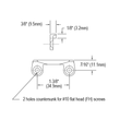 Handle/Lock Keeper #6405 Dimensions