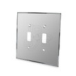 Decora, Double Switch Mirror Plate, Grey