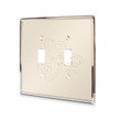 Decora, Double Toggle Switch Mirror Plate, Bronze