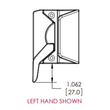 Truth 16.27 Casement Window Sash Lock, Left Hand, Diagram