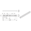 Pivot Bar #5552, U-Shaped Stainless Steel - OGS Part # SP-5552, Dimensions, Image 3