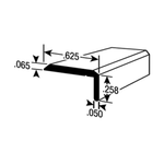 Image of Face Trim Profile Dimensions | OGS - Ontario Glazing Supplies