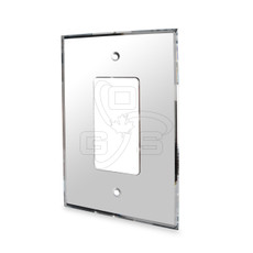 Decora, Acrylic Single Rocker Switch Mirror Plate. Grey