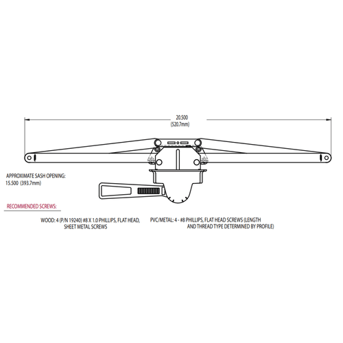 Truth 10.10 LeverLock Awning Window Operators OGS