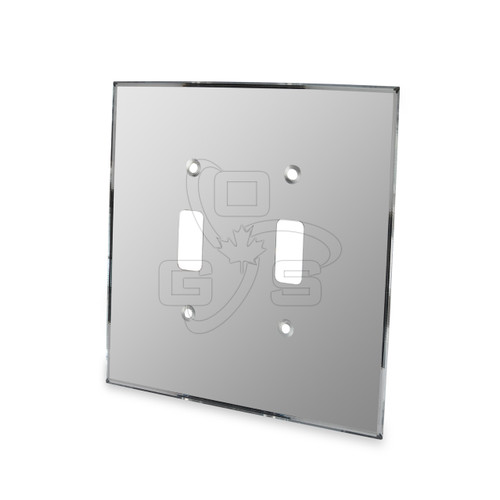 Decora, Double Switch Mirror Plate, Grey