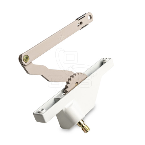 Truth Commercial 23 Series (23.46.32.211) Single Arm Dyad Casement Operator 5" Link Arm (Left Hand), White, Image 1