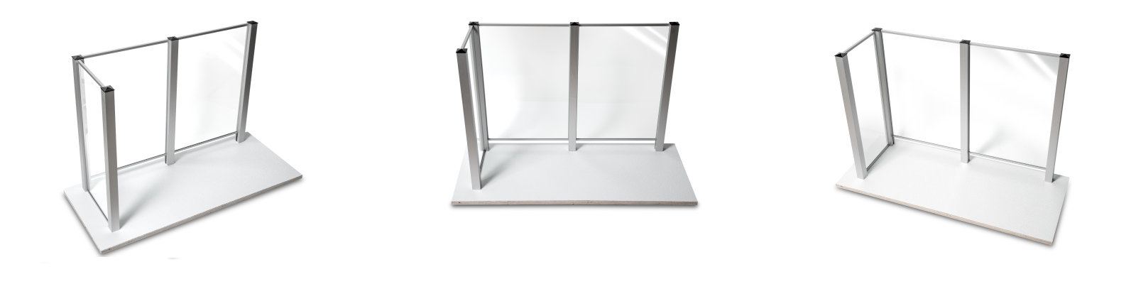 Sleek Line Sneeze Guard and Glass Barrier Partition Divider System Image 2