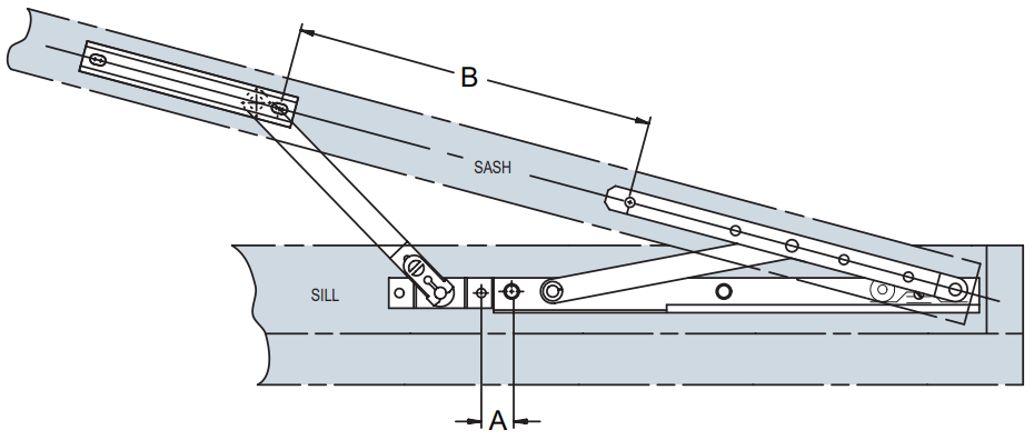 Truth Hardware Standard Duty Window Hinge Measurement Dimensions Image | OGS - Ontario Glazing Supplies