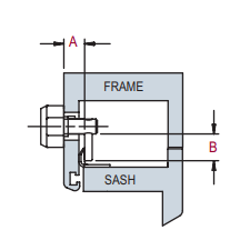 Image of Truth Hardware 28 Series Key Operated Custodial Lock Front Mount Dimension Specifications