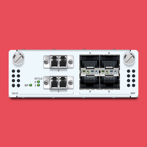 Sophos 4 port GE copper bypass (2 pairs) Flexi Port module (for all XGS Rackmount models), XSAZTCHC6
