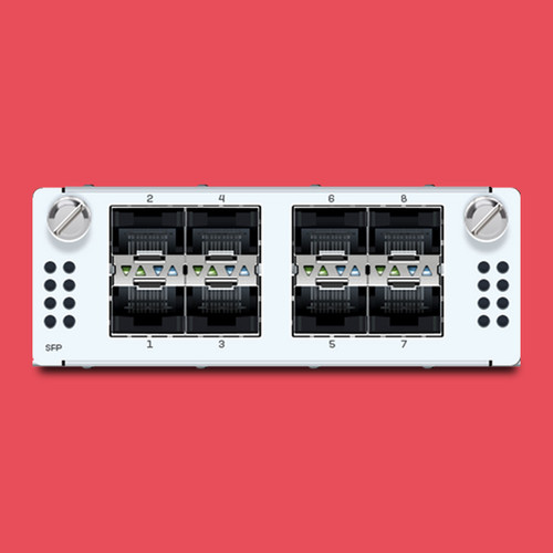 8 port 10GbE SFP+ FleXi Port module (for XGS 5500/6500/7500/8500 models only), XSAZTCHF8