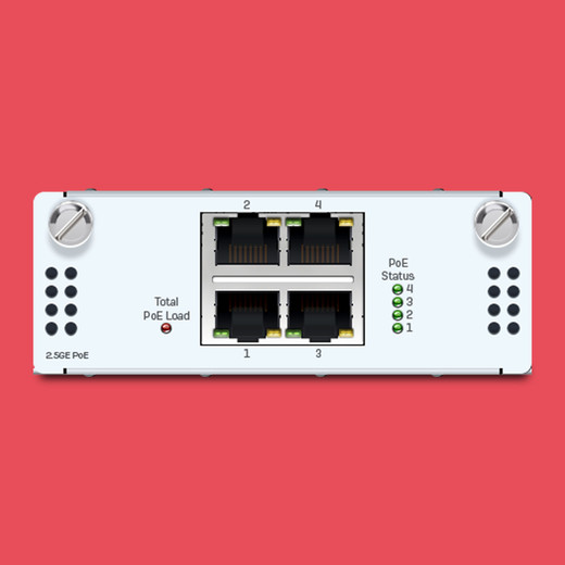 4 port 2.5GbE copper PoE FleXi Port module (for XGS 2xxx/3xxx/4xxx models only), XSBZTCHC4