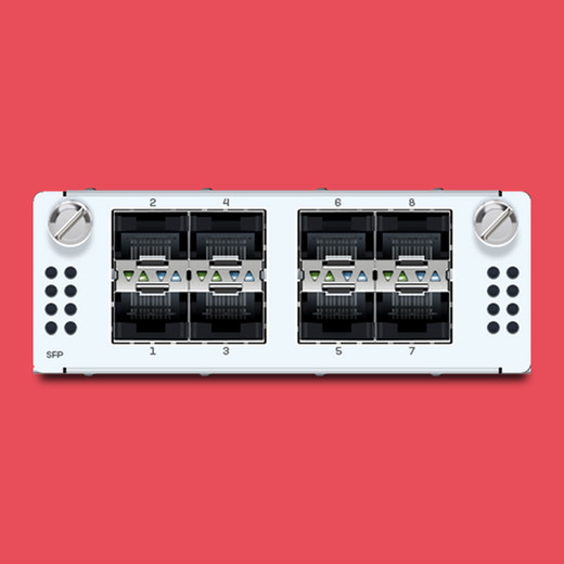 8 port 10GbE SFP+ FleXi Port module (for XGS 5500/6500/7500/8500 models only), XSAZTCHF8