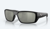 Costa Del Mar Fantail Pro Black Frame With Gray Silver Mirror Polarized Sunglasses