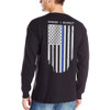 Thin Blue Line Men's Black Flag Long Sleeve T-Shirts