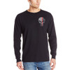 Thin Red Line Skull Long Sleeve Black T-Shirts