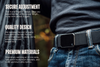 The Groove Belt, the brainchild of failure, relentless work, and a generous pour of whiskey (because that’s how all great ideas start, right?) A belt that's not just an accessory but the perfect companion for office days, woods adventures, and backyard shenanigans. Adjust it once, and let the comfort do the talking, while Stiff-Tech™ ensures no belt loop folding. The Groove Belt: Because life’s too short for boring belts.
Set it and forget it: Adjust once, wear all day. Groove Belt, where comfort meets durability for moms, dads, athletes, and weekend warriors.
Magnetic Magic: Snap-on ease with rare-earth magnets in A380 aluminum alloy buckle. Proprietary webbing for secure, comfy wear all day.
Easy Fit Guarantee: Match your pant size, and we handle the rest. Check our sizing guide or email customer service for personalized assistance!
NO BS Warranty: Groove products, designed for adventure. Our 94-Year No BS Warranty covers manufacturing damages – no excuses, just excellence.