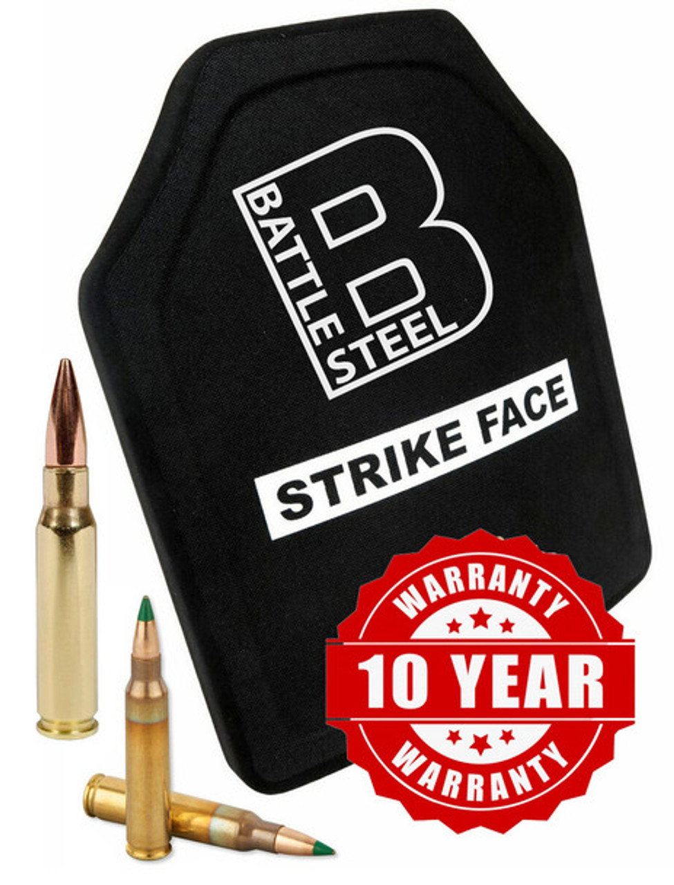 Battle Steel Level III+ Special Threat Armor Plate Green Tip Protection 10 x 12in Shooters Cut Multi-Curve BS3+MC1012