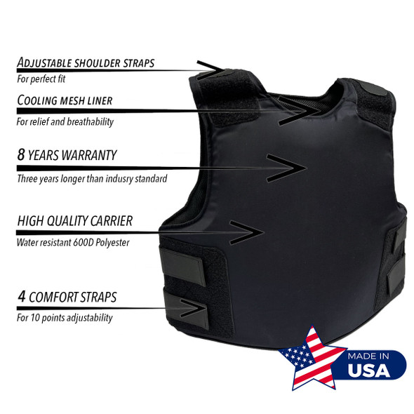 Concealable Armor Vests Level 3A by Battle Steel®️