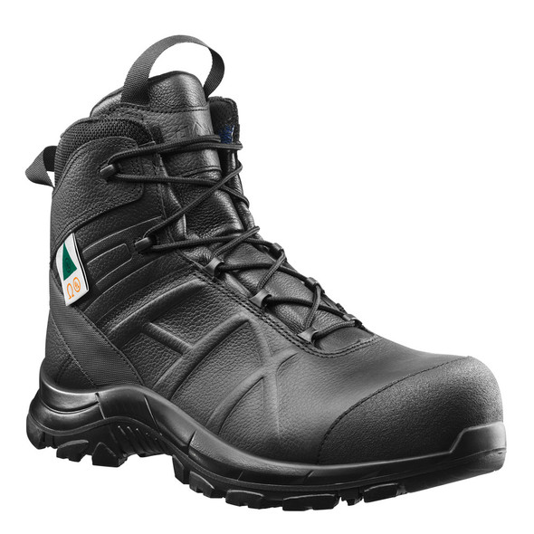 Haix 620012 Black Eagle Safety 55 Mid Side Zip 5" Black Boots