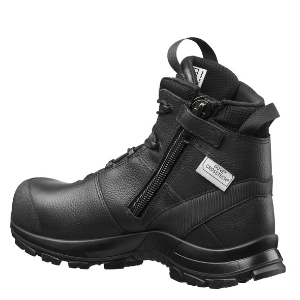Haix 620013 Women's Black Eagle Safety 55 Mid Side Zip 5" Black Boots