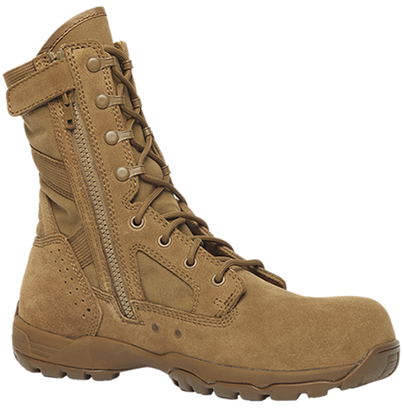 Belleville FLYWEIGHT TR596Z CT 8" Hot Weather Lightweight Side-Zip Composite Toe Coyote Boots