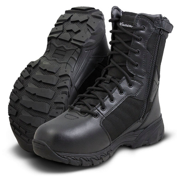 Smith & Wesson 8" Breach 2.0 Black Side-Zip Boots