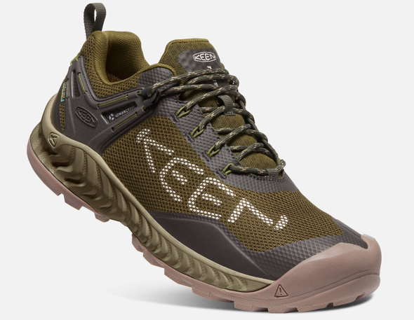 Keen 1025909 Men's NXIS EVO Waterproof Hiking Shoes - Dark Olive/Black Olive