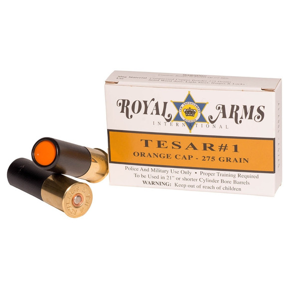 Royal Arms TASAR-1 Orange Cap 12ga 275gr Copper Frangible Slug Breaching Ammunition