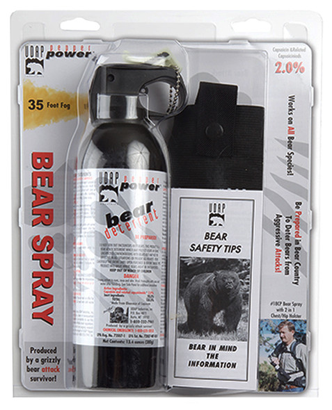 UDAP 18CP Magnum 13.4oz Bear Spray w/Chest Holster 380gr OC Pepper 35ft Range