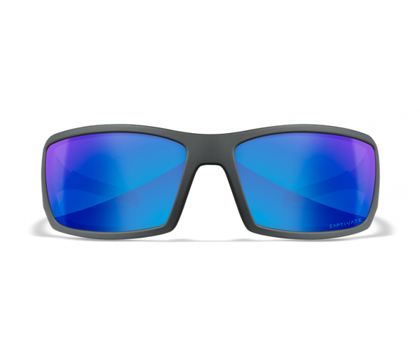 Wiley X Twisted SSTWI09 Matte Grey/Captivate Polarized Blue Mirror