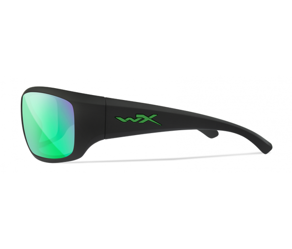 Wiley X Omega Jacob Wheeler Edition ACOME22 Black/Captivate Polarized Green Mirror