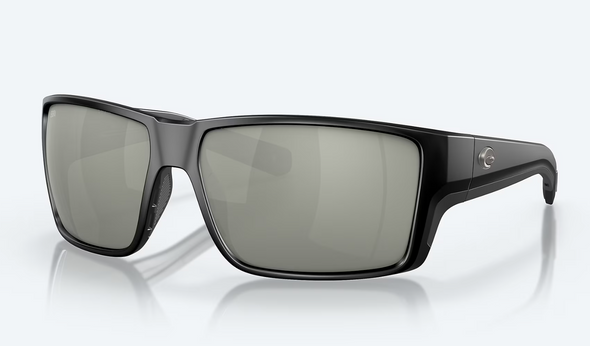 Costa Del Mar Reefton Pro Black Frame With Gray Silver Mirror Polarized Sunglasses