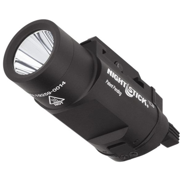 The TWM-850XL Tactical Weapon-Mounted Light uses an LED rated at 850 lumens working in conjunction with a high-efficiency deep parabolic reflector to create a usable beam of light rated at 245 meters. This weapon light features a unique and completely ambidextrous Dual Dependent Toggle Switch on each side of the light to operate the momentary-on and constant-on lighting modes. The housing of the TWM-850XL is constructed from aircraft-grade 6061-T6 Aluminum with a Glass-filled Nylon Polymer battery door and toggle switches. Power comes from two included CR123 batteries. (Not compatible with rechargeable batteries.)