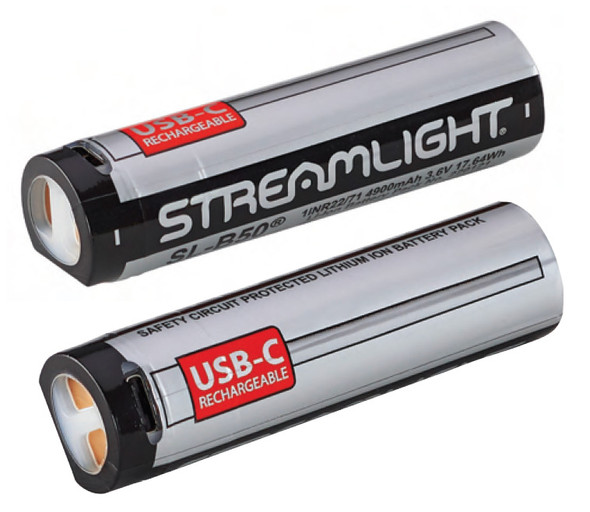 Streamlight SL-B50 USB-C Li-Ion Rechargeable Batteries 2/Pack with Integrated Charge Port