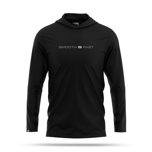 13 Fifty Apparel Smooth is Fast Men's Hooded Long Sleeve Shirt