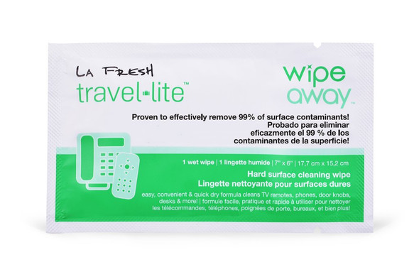 La Fresh Travel Lite WipeAway Hard Surface Cleaning Wipes 100/Pack