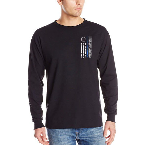 Thin Blue Line 1776 Long Sleeve Black T-Shirts