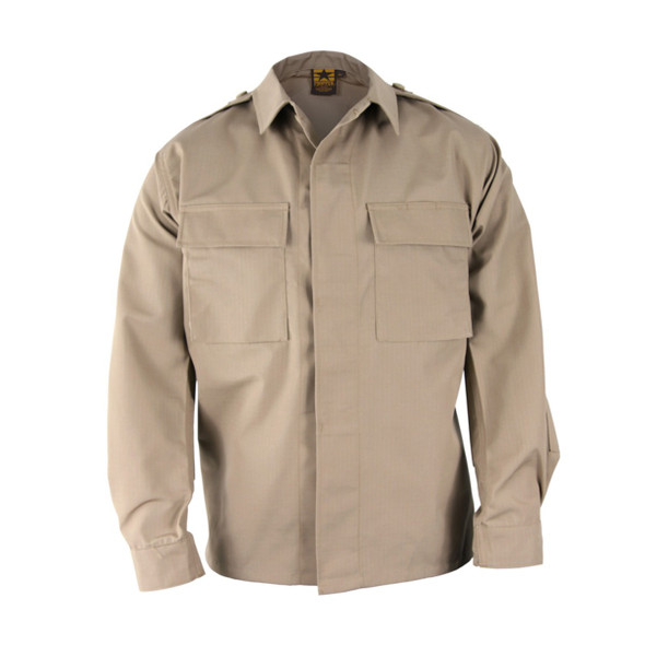 Propper BDU 65/35 Poly/Cotton Ripstop Long Sleeve Shirts, Khaki